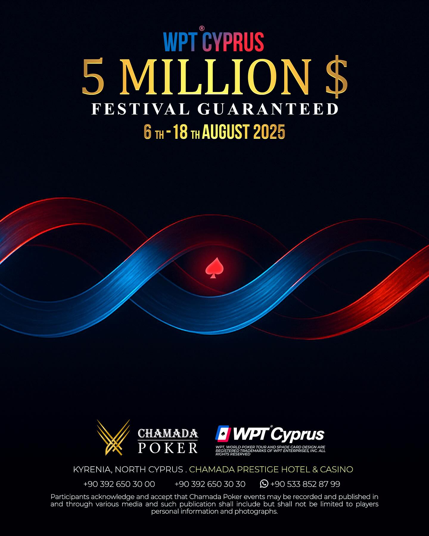 WPT Cyprus Championship 2025 - Chamada Prestige (6 - 18 August)
